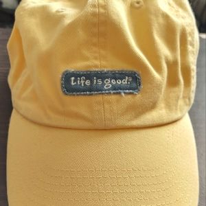 Life is Good Yellow Hat Ball Cap Unisex Men's Women's Hats Caps